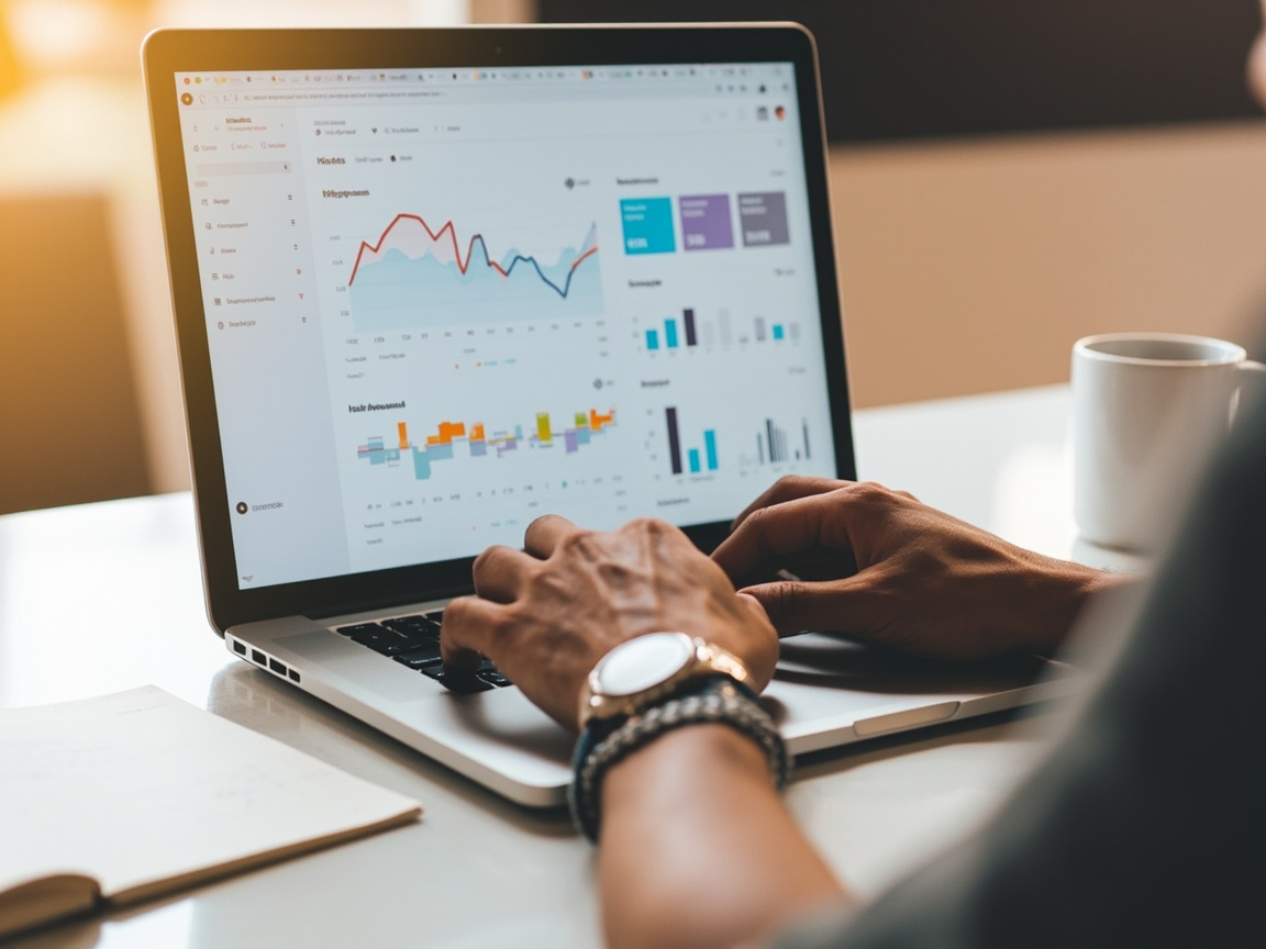 Laptop displaying an SEO analytics dashboard, representing how the best SEO companies track and measure results