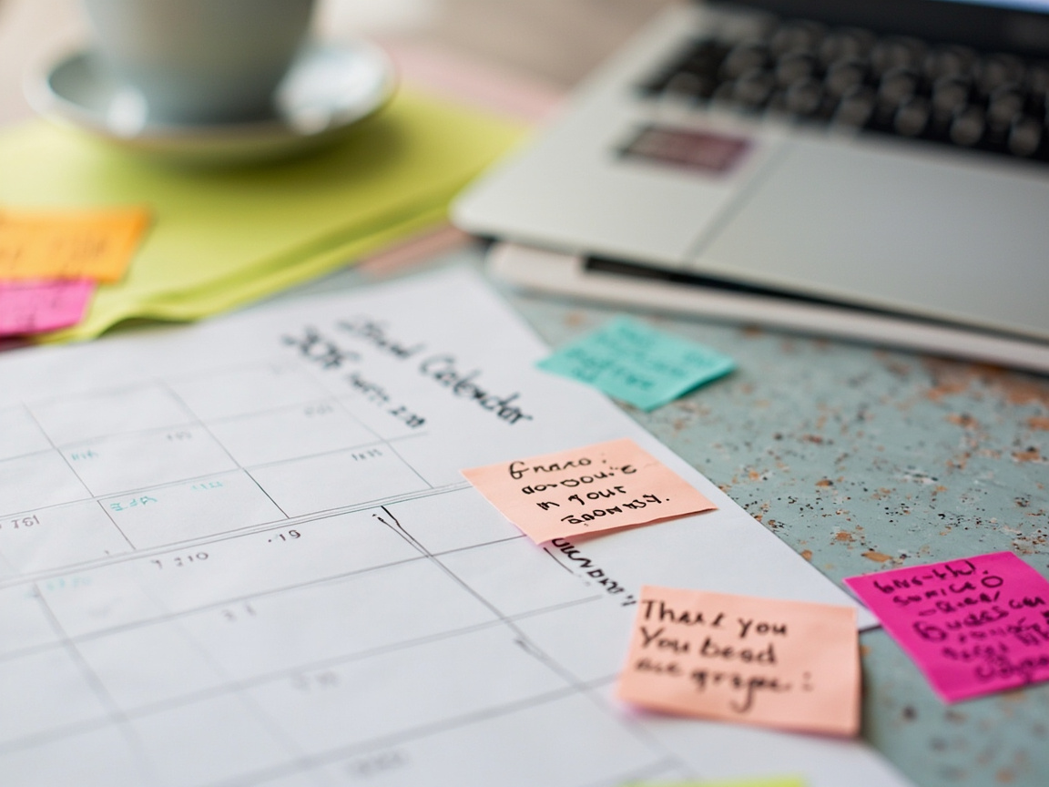 Editorial calendar and analytics dashboard used to plan content marketing services strategy