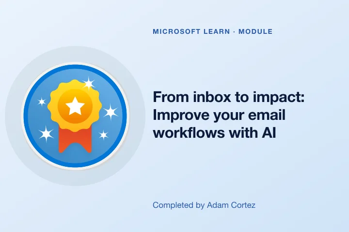 From inbox to impact: Improve your email workflows with AI &mdash; Microsoft Learn