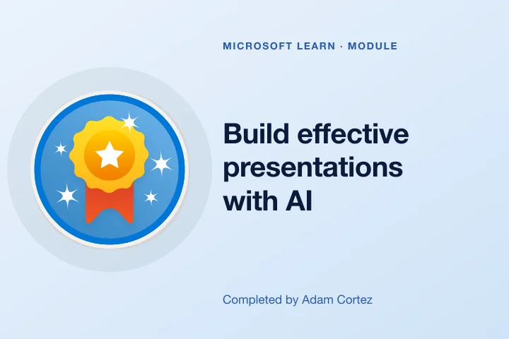 Build effective presentations with AI &mdash; Microsoft Learn